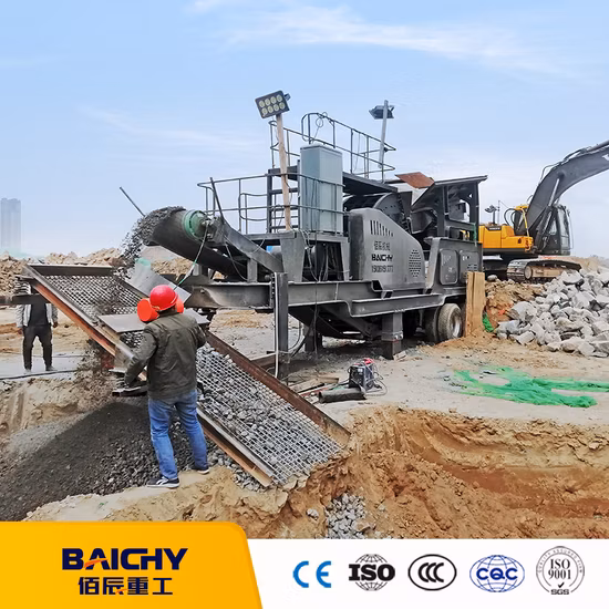 Concrete Limestone Granite Crushing Machine Mobile Stone Jaw Cone Crusher Plant Price