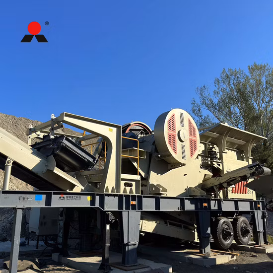 50-100tph Mobile Stone Crushing Machinery Production Rock Limestone Coal Granite Gold Nickel Ore Jaw Crusher Machine Price