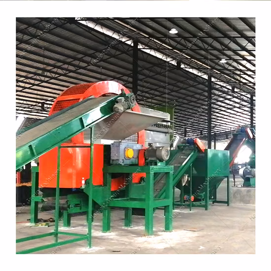 Tire Recycling Factory Tyre Shredder Machine Rubber Crusher Rubber Crumb Plant Tire Recycling Line Tyre Recycling Machine