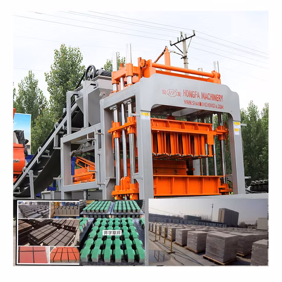 Qt5-15 Automatic Hollow Solid Cement Concrete Fly Ash Sand Color Paver Interlocking Building Block Brick Making Machine