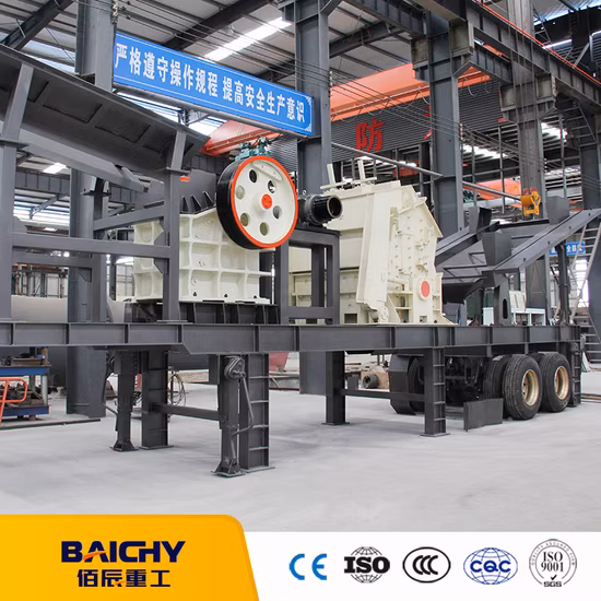 Diesel Portable Mobile Concrete Rock Limestone Granite Small Stone Crushing Plant