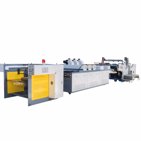 Automatic Silk Screen Printing with Spot Full UV Varnish Coating Curing Drying and Paper Stacking Machine for Printing and Packaging