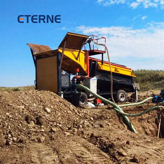 Mineral Sand Mobile Diamond Tantalite Gold Mining Panning Sluice Washing Machine